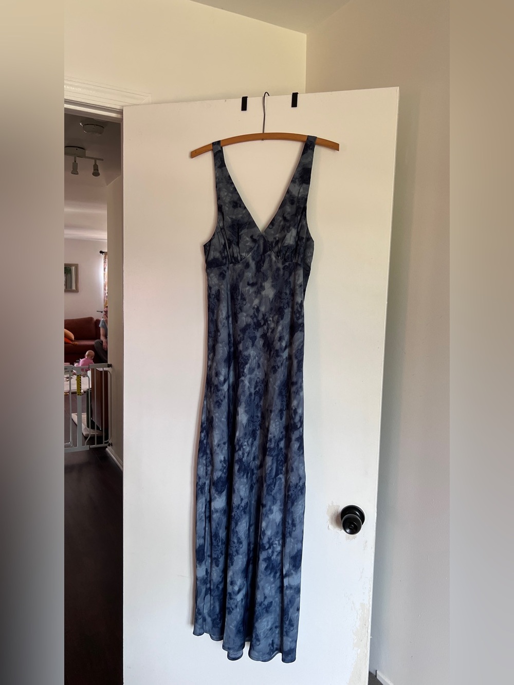 American Eagle V-Neck Tie-Dye Maxi Slip Dress